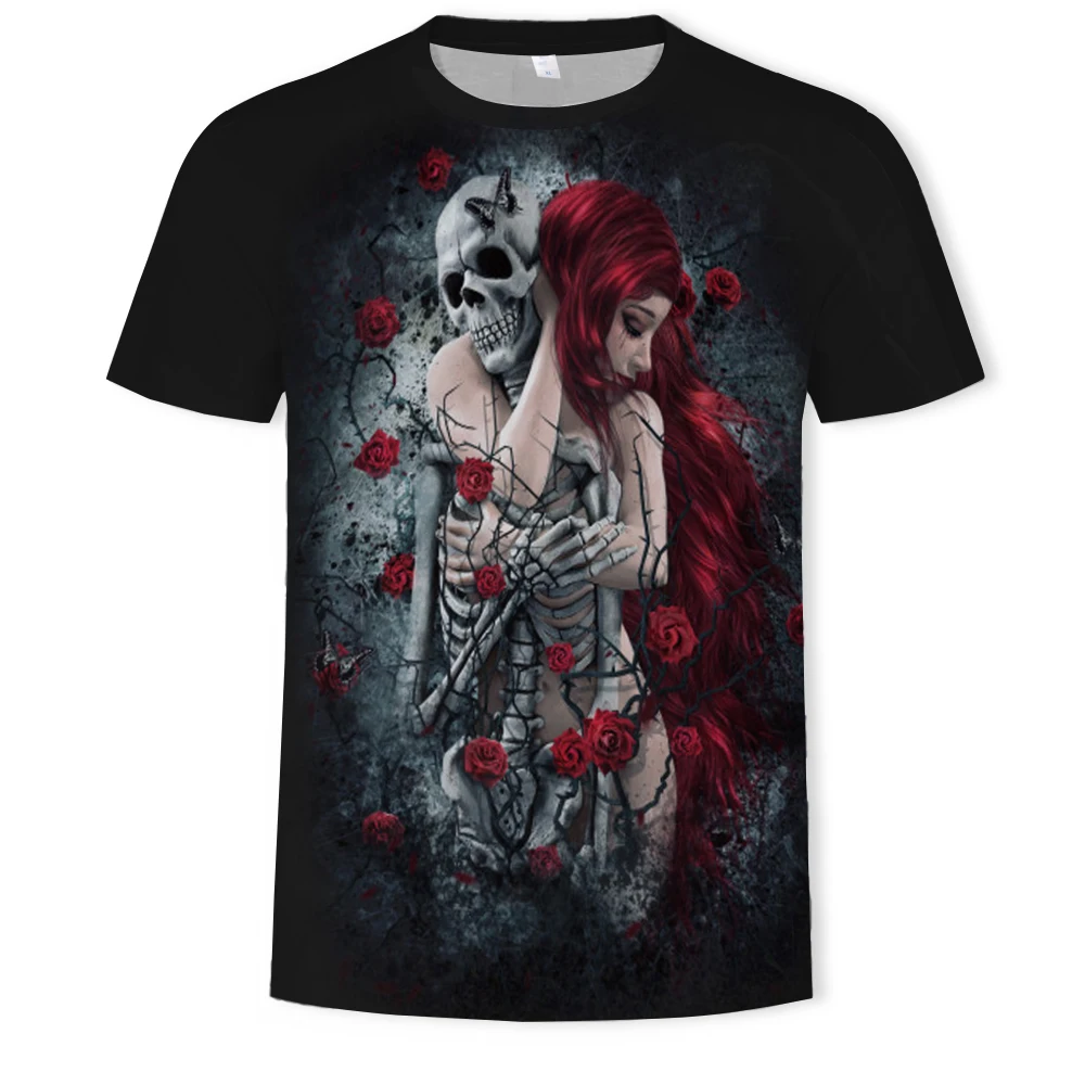 

New 3D Skull T-Shirt Men's 2019 Hot Sale Fashion Men's Punisher Ghost T-shirt 3D Print Fashion Hip Hop Harajuku T-Shirt