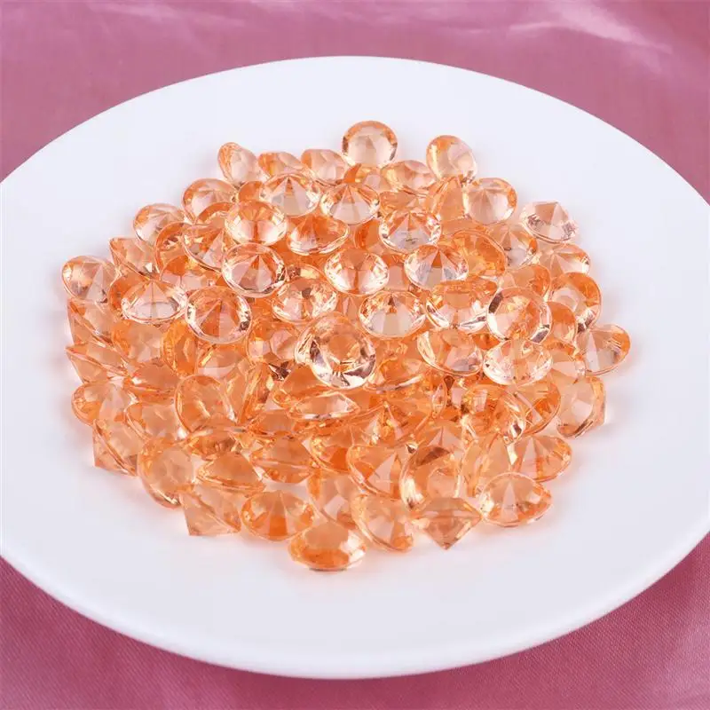 Rose Gold Diamonds Tip Wedding Table Scattering Crystals Transparent Bridal Shower Party Decorations Vase Fillers | Дом и сад