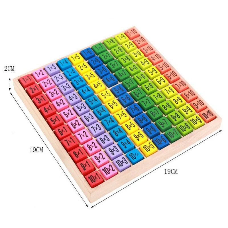 Brinquedos de Madeira do Bebê Multiplicação Mesa Matemática Brinquedo 10*10 Blocos Figura Bebê Aprender Educacional Montessori Presentes 99 Mod. 229134 9 High Quality Brinquedos e hobbies