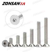 ZONSANTA M2 M2.5 M3 M4 M5 M6 Din7991 304 สแตนเลสสตีล Bolt Hexagon Hex ซ็อกเก็ตแบนหัวสกรูเฟอร์นิเจอร์สกรู 1