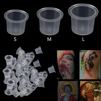 

1000 Pcs/Bag Tattoo Ink Caps Cups Reusable Permanent Makeup Tattoo Pigment Container For Needle Tip Grip Power Supply