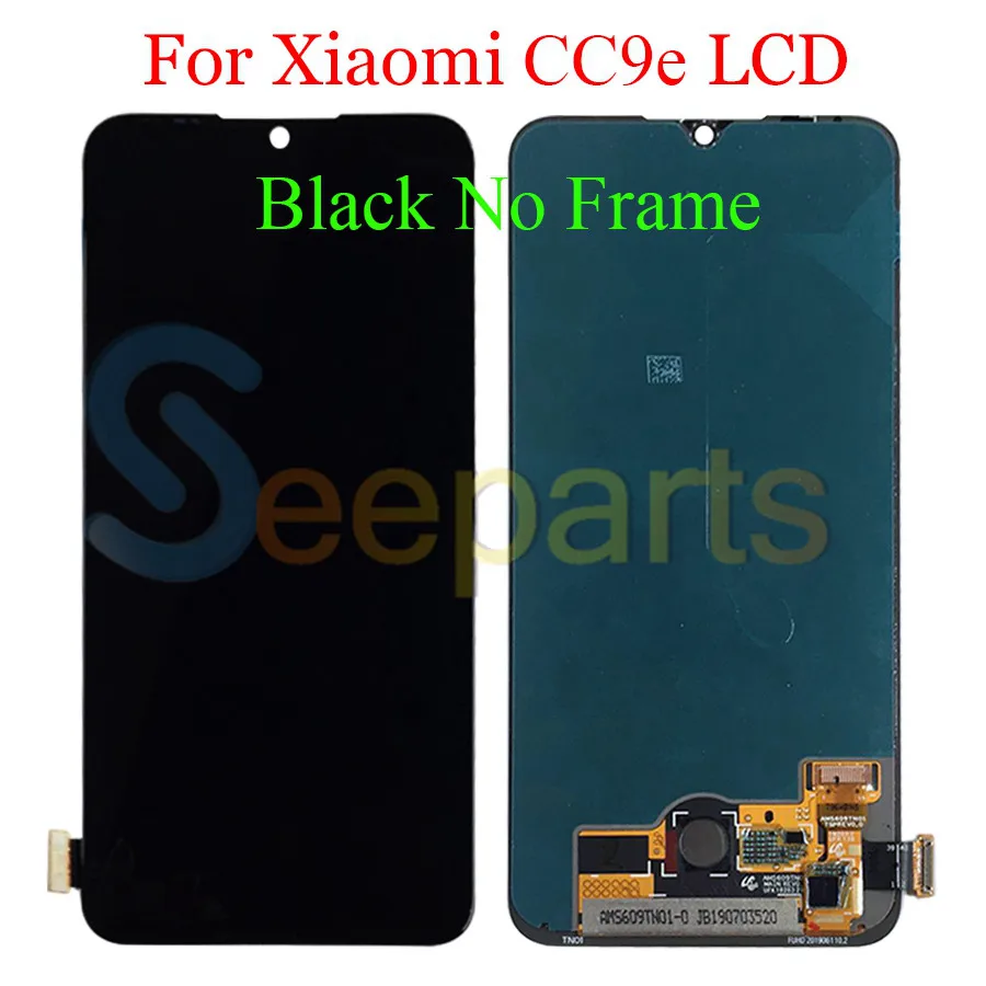 6,39 ''Super AMOLED для Xiao mi CC9 lcd mi A3 дисплей кодирующий преобразователь сенсорного экрана в сборе запасные части Xiao mi CC9E lcd mi CC9e - Цвет: Mi CC9e