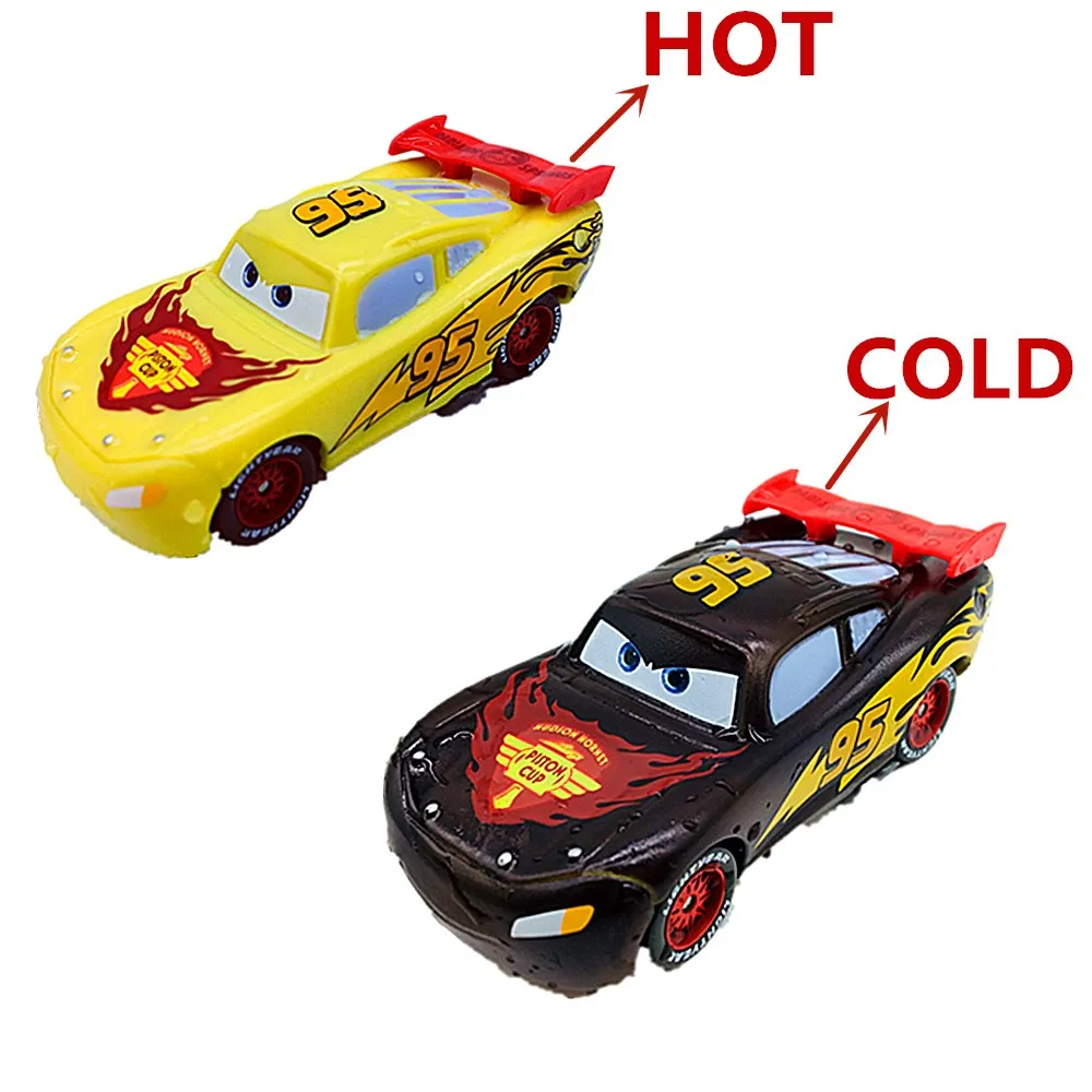 Дисней Pixar тачки цвет Changers черно-желтый McQueen игрушечные машинки для детей подарок