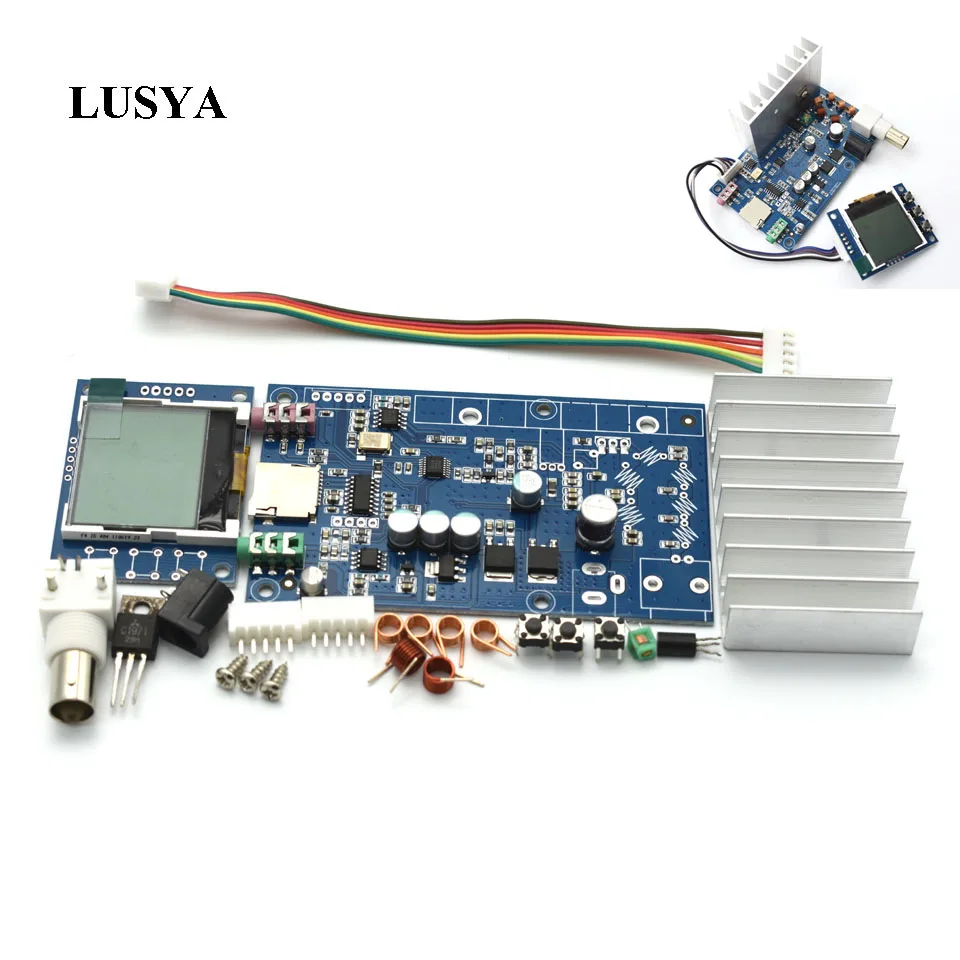 Lusya DIY KITS FM 76M-108MHZ stereo PLL FM transmitter suite 5W max 7W power frequency adjustable for hifi amplifier  C5-008