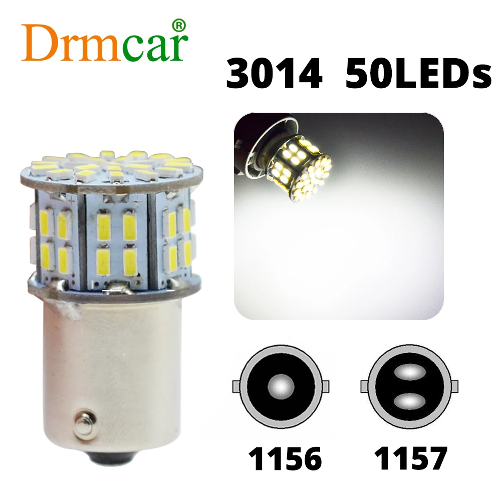 

1156 1157 7440 7443 3020 50SMD Car Brake Light P21W Auto Turn Signal Bulb Trunk LampCar Styling License Plate Lights Trunk Lamp