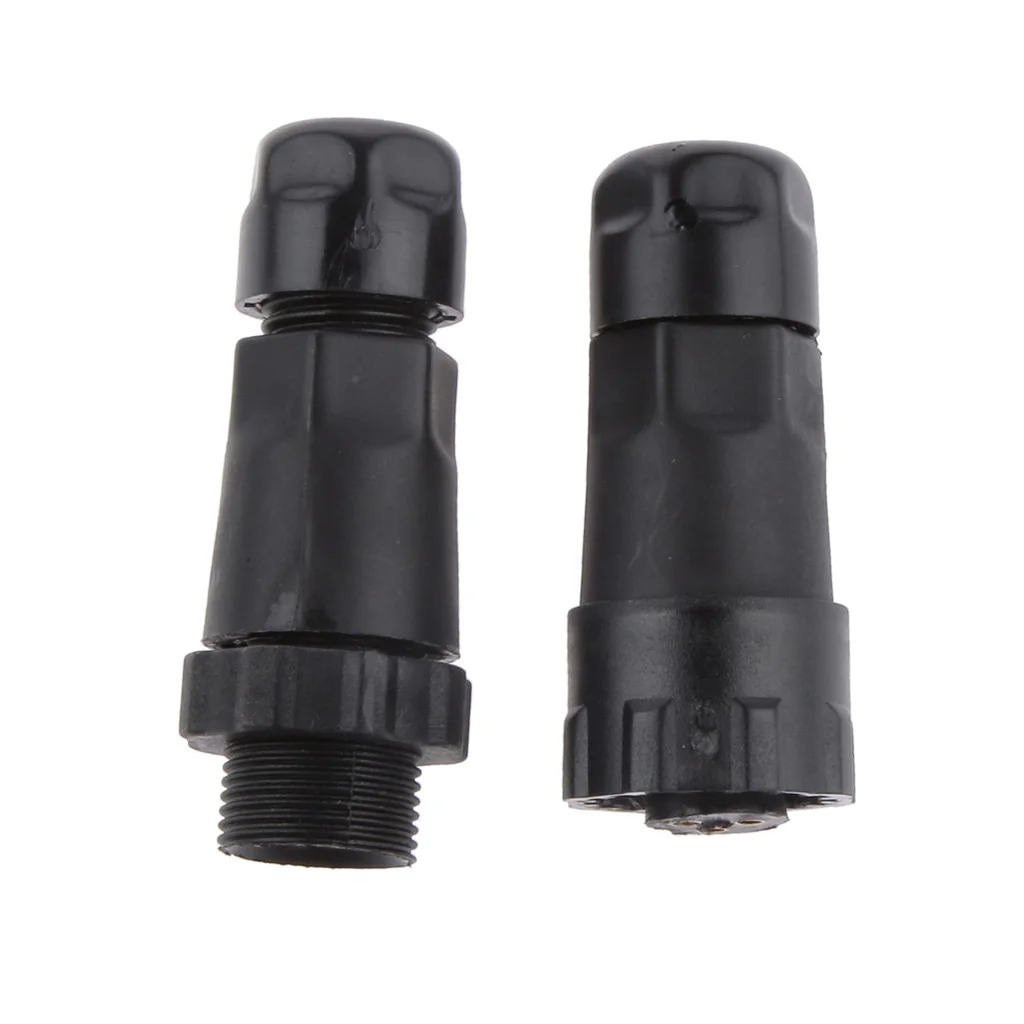 Black 3 Pins Power Industrial Wiring Connectors Socket Socket Waterproof IP68