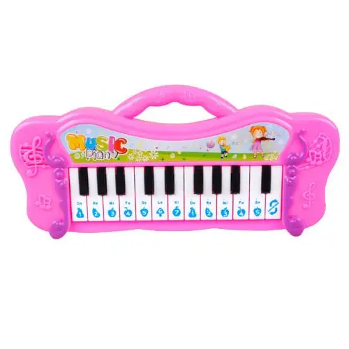 Розовый Kids Mini Electronic Piano Keyboard Musical Toy with 7 Pre-loaded Demo Songs - Цвет: Розовый