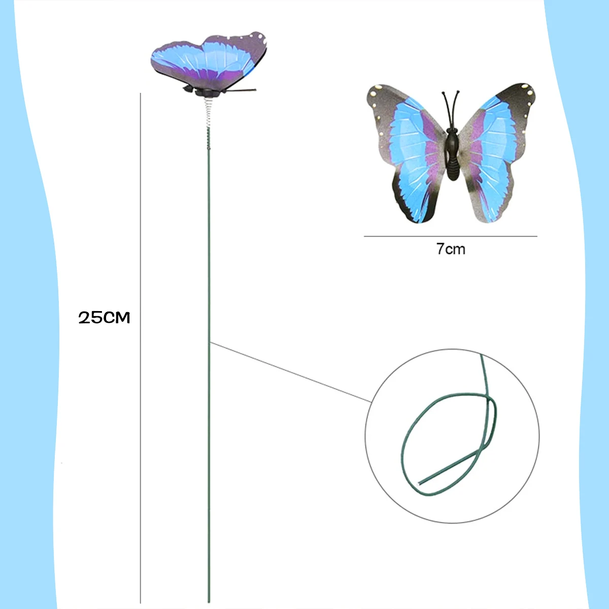 5/10Pcs Garden Butterflies Decor Stakes Decorative Yard Supplies Colorful Patio Ornaments Outdoor Waterproof Butterflies Stakes butterfly decoration
