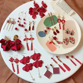 

30 Paris/lot novelty fashion women alloy earring lot vintage style cool design women jewelry earring wholesale 201030-143