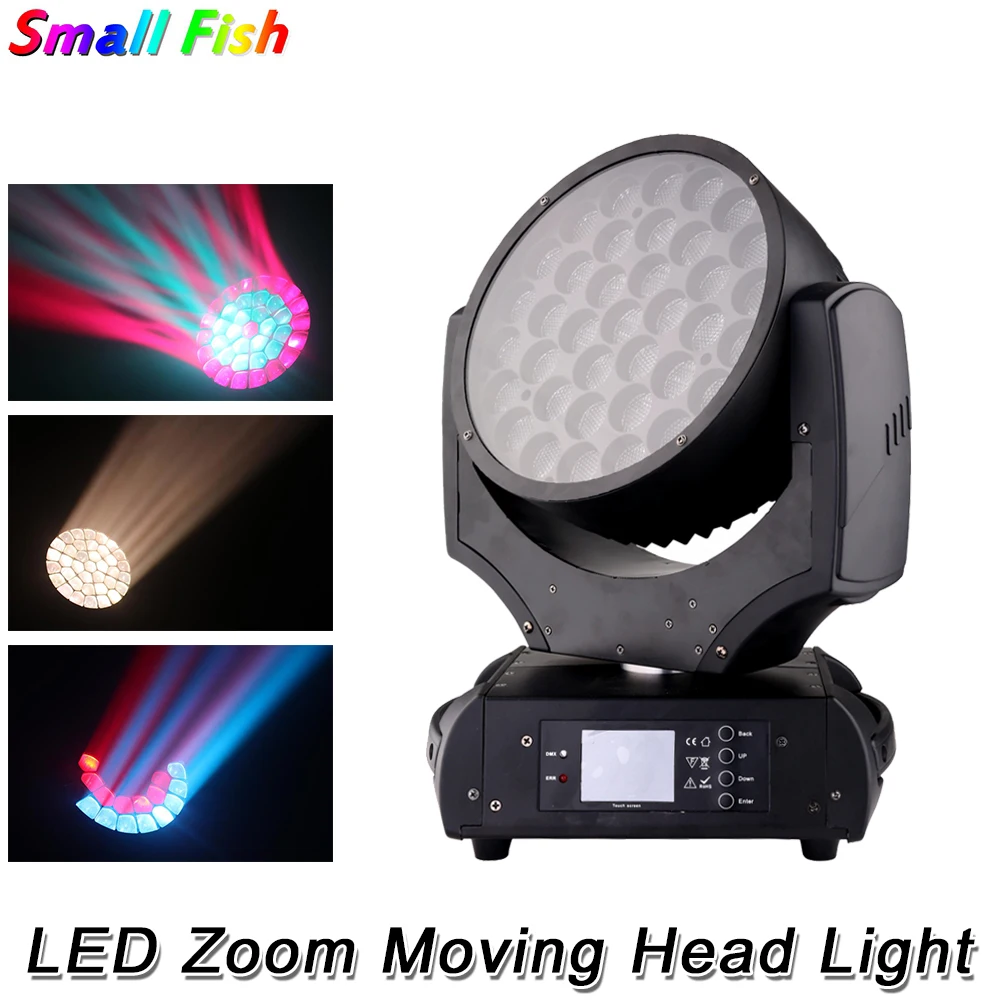 Сценический свет 37X20 Вт RGBW 4в1 Osram LED Zoom Moving Head Light Beam Wash Effect Dj оборудование для