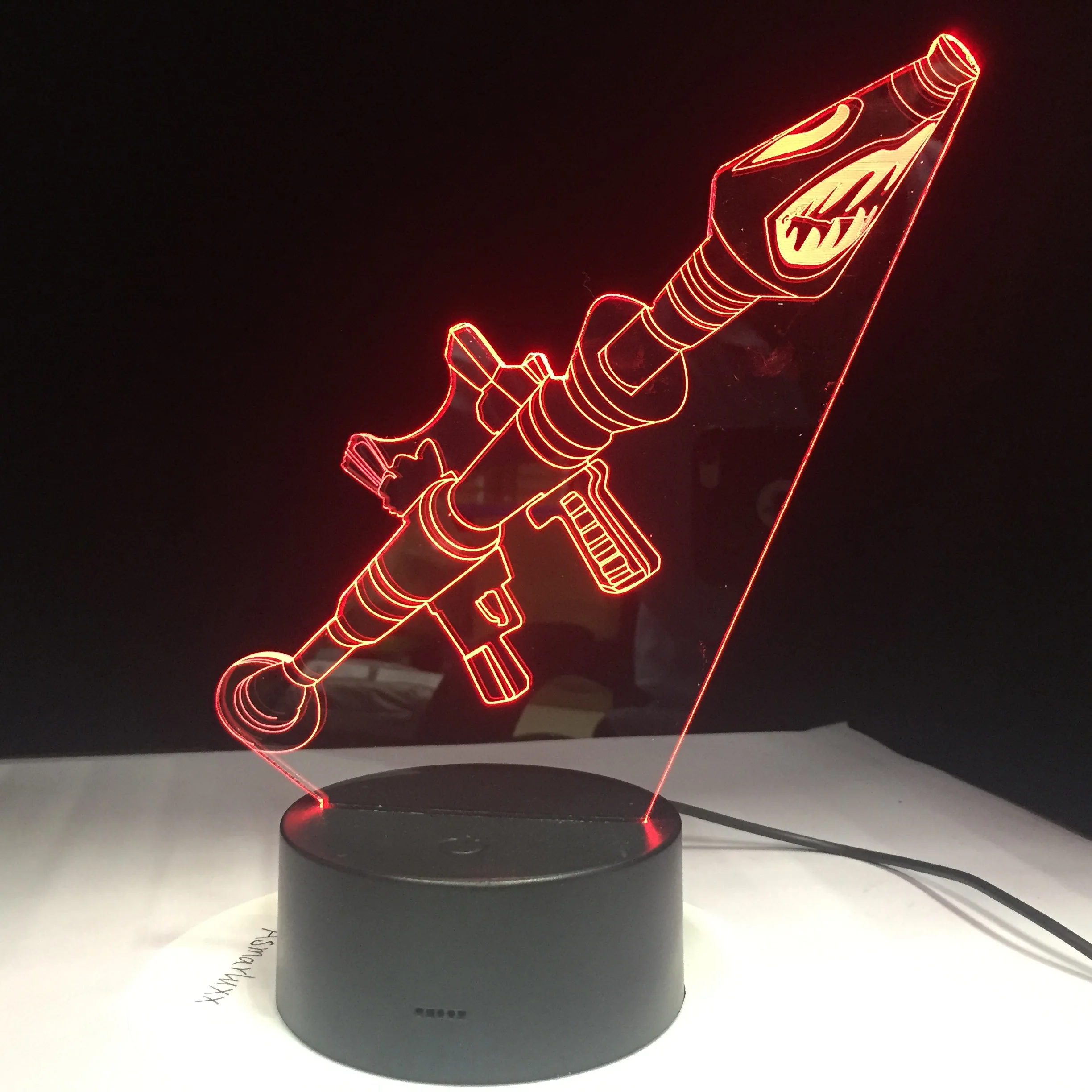 Источник пистолет Тип 3D Led 3D ночник 7 цветов сенсорный пульт дистанционного управления 3d видение настольная лампа оригинальная подарочная
