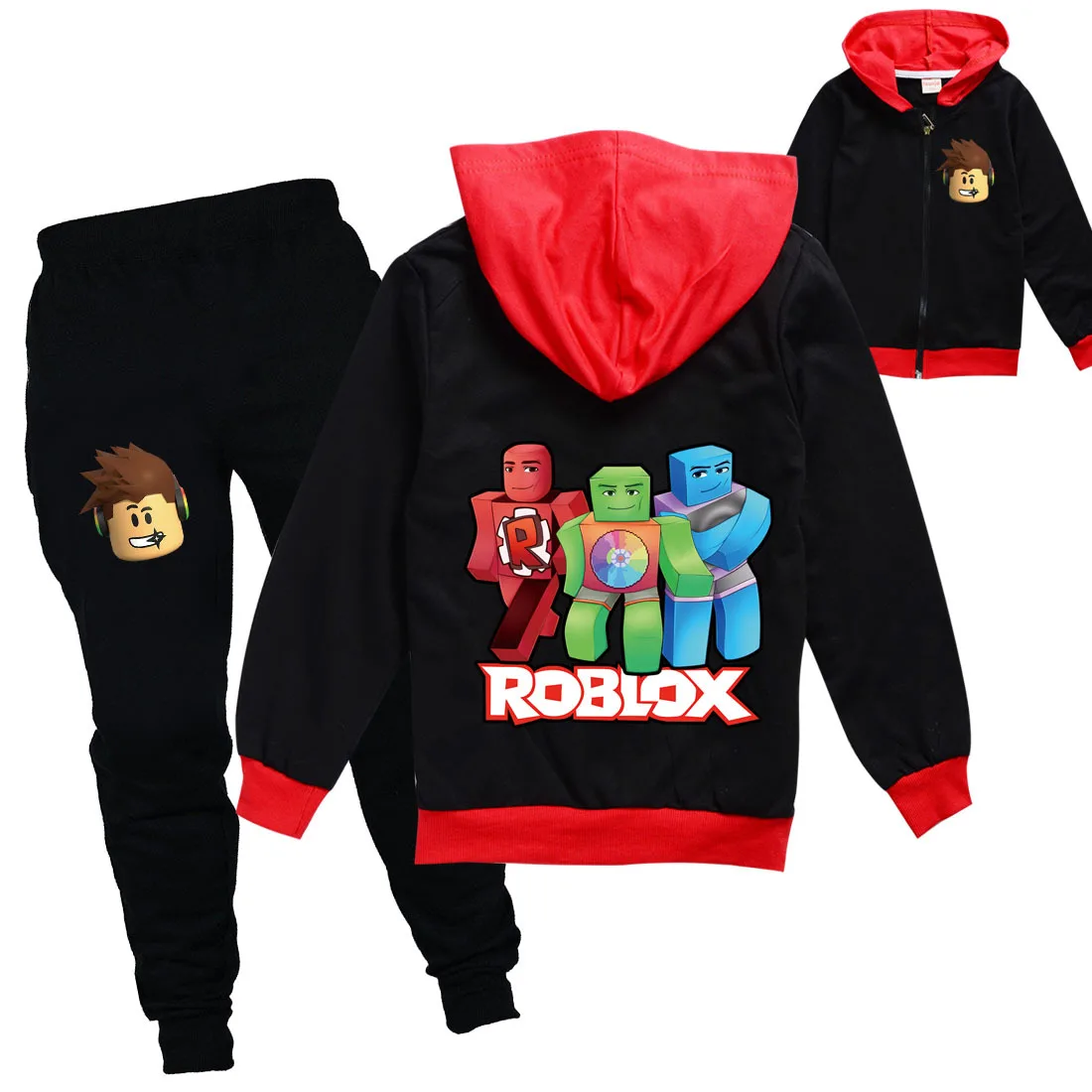 Детские толстовки robloxing джемпер для бега Детский свитшот с аниме рисунком