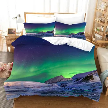 

Cianlsria Marvellous Aurora Polaris 3D Printed Bedding Sets 2020 Newest 3 PCE Quilt Cover and Pillowcase No Sheets