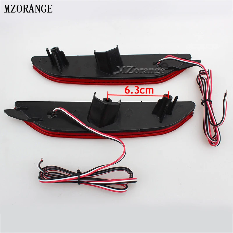 2Pcs LED Car Rear Bumper Reflector Light For Kia Rio K2 Sedan 2011-2014 Tail Brake Stop Warning Lamp Car Accessories