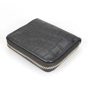 

Retro Alligator Pattern Wallet Money Card Bag Unisex Multi-function Solid PU Leather Short Wallet Women Men Small Zipper Purse