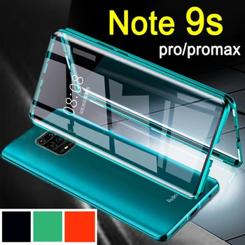 

Note9s Metal Magnetic Adsorption Cover for xiaomi mi redmi note 9s 9pro max 9 s case funda ksiomi redme not 9promax coque bumper