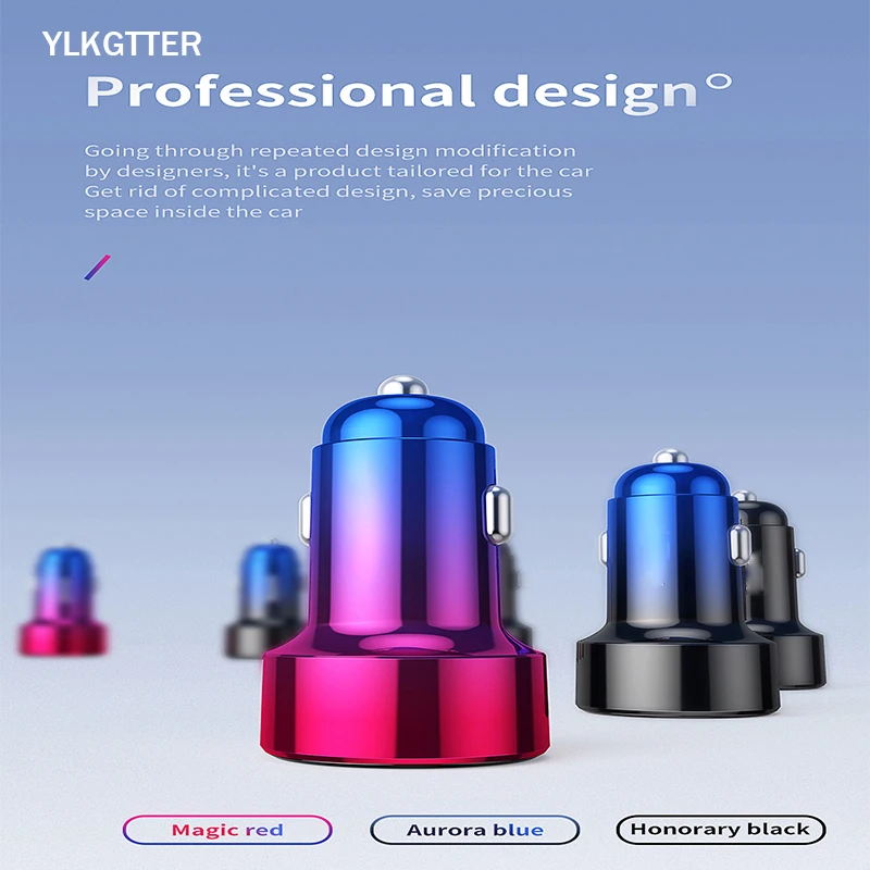 YLKGTTER Magic QC3.0 и PD умное автомобильное зарядное устройство для Iphone X/XR XIAO MI Note 10 huawei Mate30phone3.1A высокотоковое зарядное устройство со светодиодным экраном
