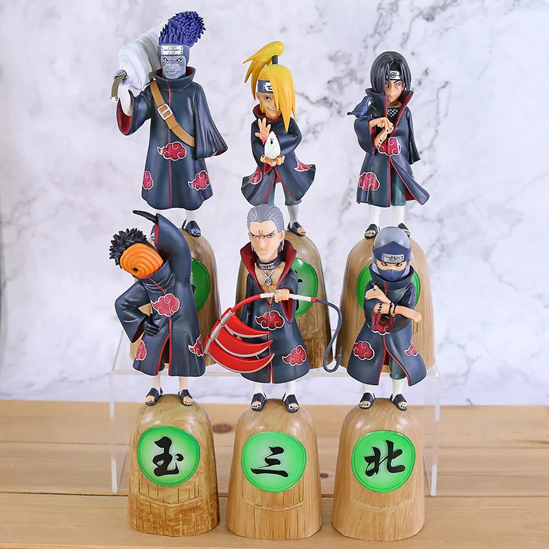 Наруто Akatsuki Uchiha Itachi Hoshigaki Kisame Deidara Kakuzu Hidan Uchiha Obito яйцо Милая Ver ПВХ фигурка Коллекционная модель