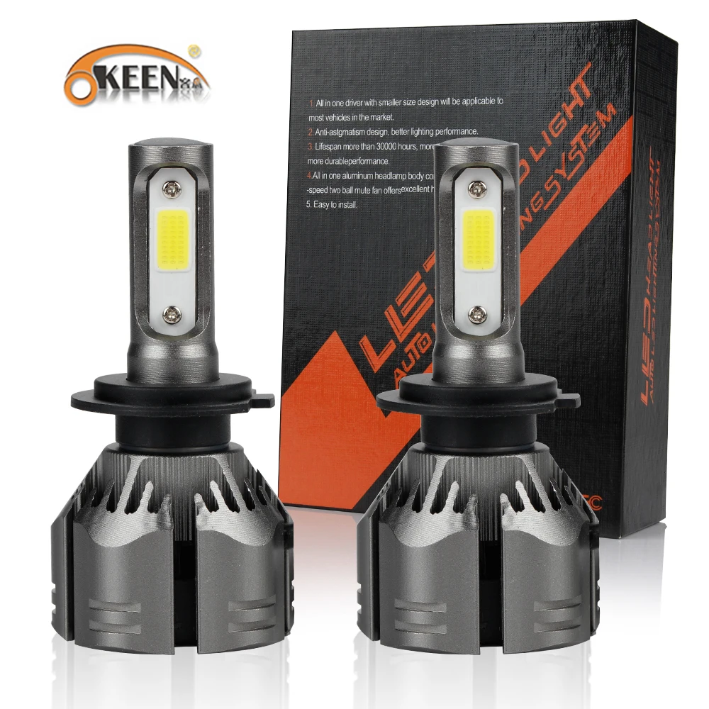 OKEEN 2020 новые автомобисветодиодный светодиодные лампы для фар H7 LED H4 светодиодный