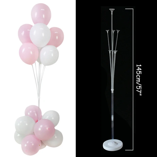 1 Set LED Light Balloon Column Support Display Stand Table Floating Birthday Wedding Party Decor Balloons Holder Stick Accessory 145cm balloon stand