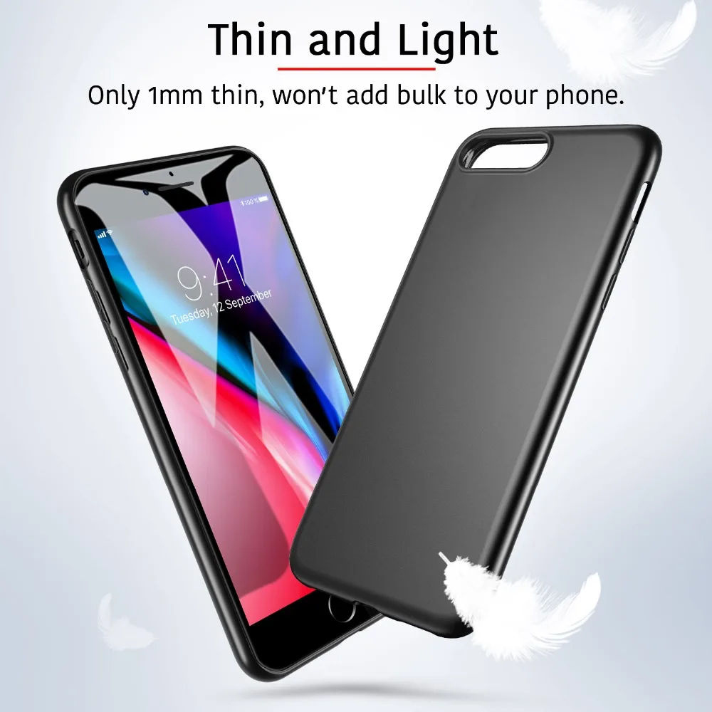 ESR для iPhone 7 Чехол Мягкий чехол для мобильного телефона s для iPhone 8 ударопрочный чехол розовое золото для iPhone7 7 Чехол PC черный