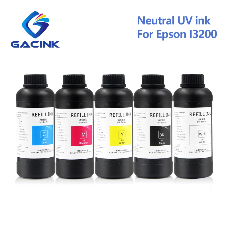 

UV Ink 500ml/Bottle For Epson I3200 Neutral Has Fast Curing Speed Strong Scratch Resistance Suit for Plastic Acrylic Glass Etc.