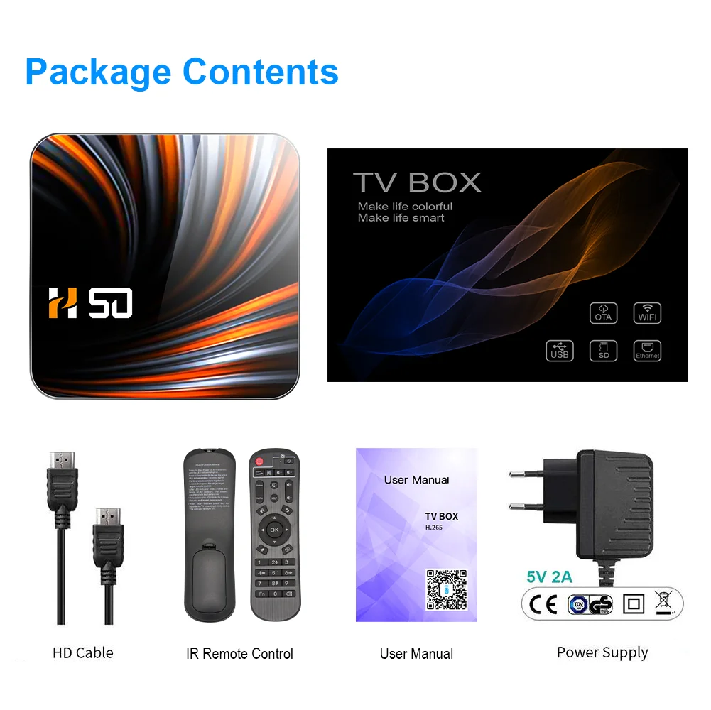 Dispositivo de TV inteligente, decodificador con Android 10, 2,4G y 2021, Wifi, 32G, 64G, 4k, 3D, Bluetooth, reproductor multimedia, calidad 5,8 - Imagen 6