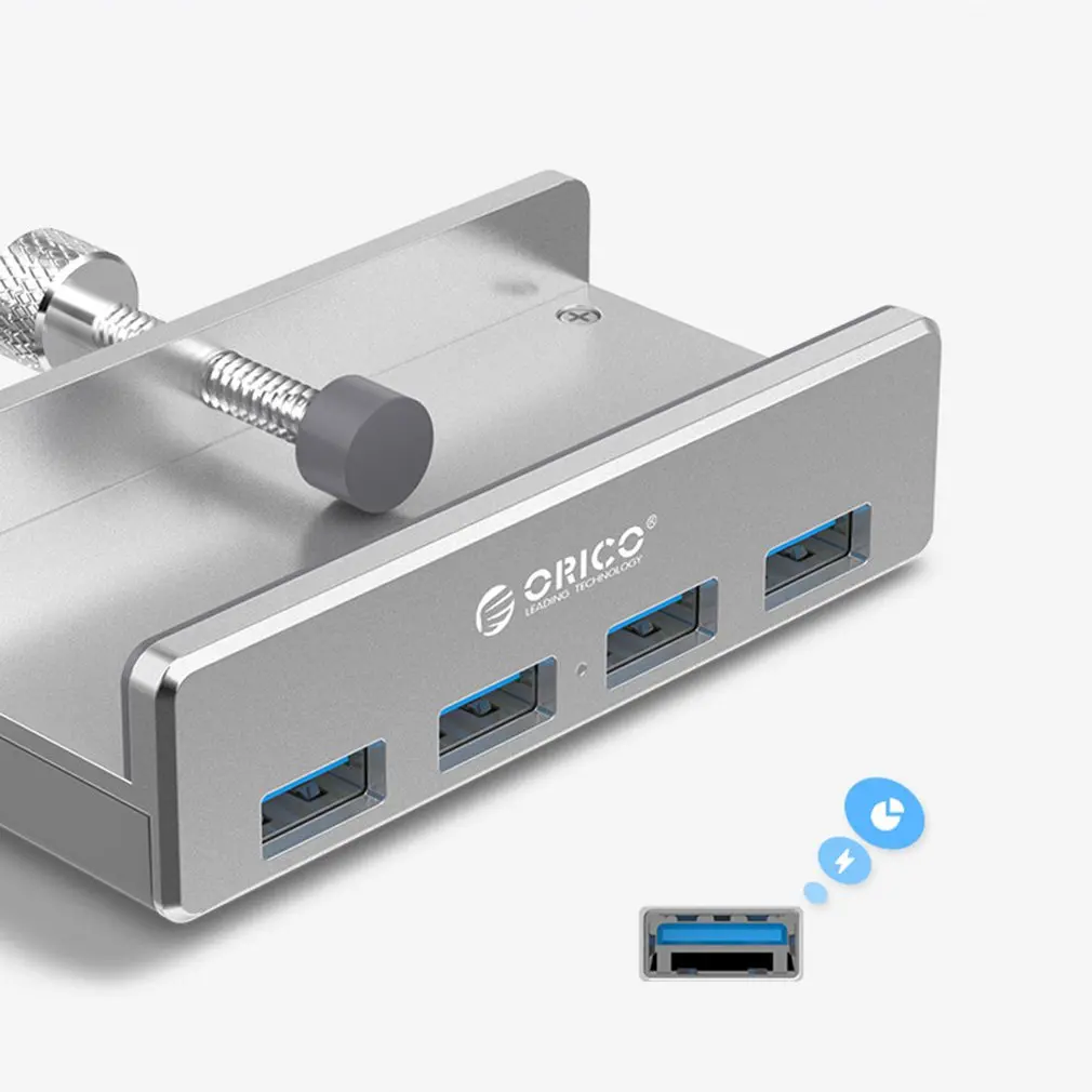 Usb 3,0 концентратор с кардридером алюминиевый сплав Клип-Тип 4 порта Высокоскоростной разветвитель концентратор для настольного ноутбука