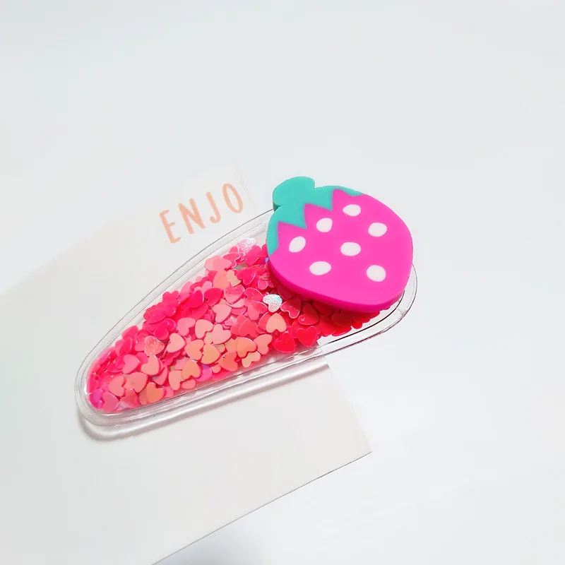 Strawberry 1 шт. дети разноцветный яркие заколки для волос аксессуары для волос Головные уборы фрукты BB заколки для волос зажим для девочек Подарки - Цвет: Strawberry
