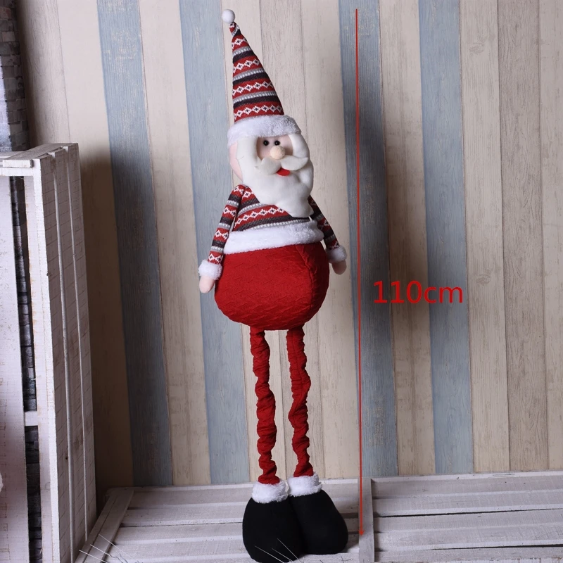 Красный Санта Клаус кукла игрушка лежачий натальный фигурка рождественские украшения для дома navidad оконный стол adornos de navidad