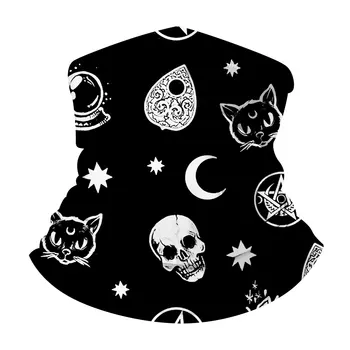 

Elastique Headwear Headbands Cycling Ski Hiking Dustproof Magic Tube Bandanas Halloween Mask Magic Cat Adults Women Face Men