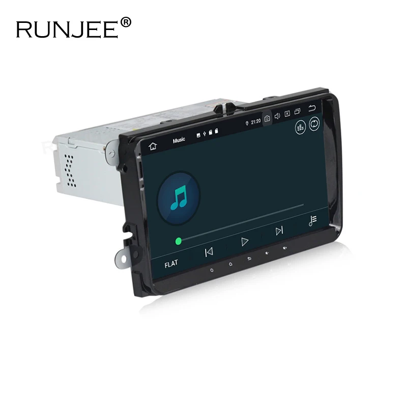 Sale RUNJEE Android 9 PX6 Car DVD player 4GB 64GB For VW/Volkswagen/POLO/PASSAT/Golf/Skoda/Octavia/Seat BT WIFI DAB 2