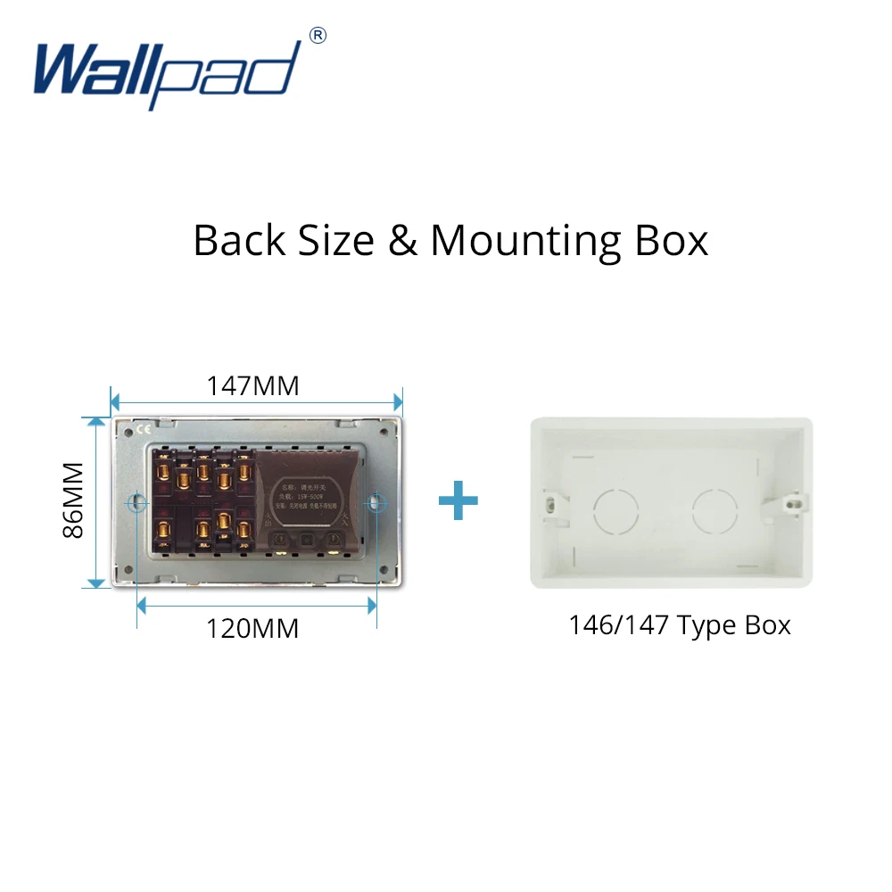3 банды 2 пути с диммером Wallpad Роскошный белый ПК настенный светильник переключатель; кулисный переключатель 16A AC110~ 250V