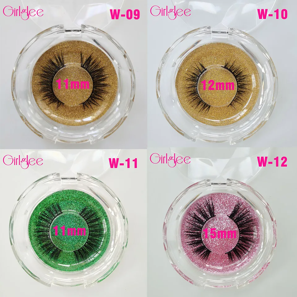 Natural Lashes Short 3D Mink Lashes Makeup 8 W9-12
