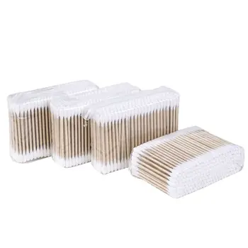 

200PCS/BAG Of High-end Double-headed Makeup And Antibacterial Wood Swabs