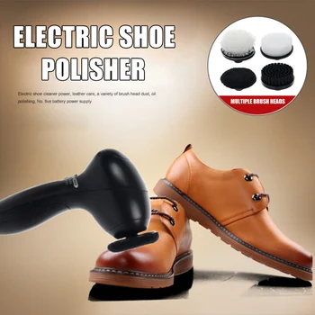 

Leather Care Machine 4-in-1 Electric Shoe Polisher Portable Shoe Polisher Brush for Home Travel H99F