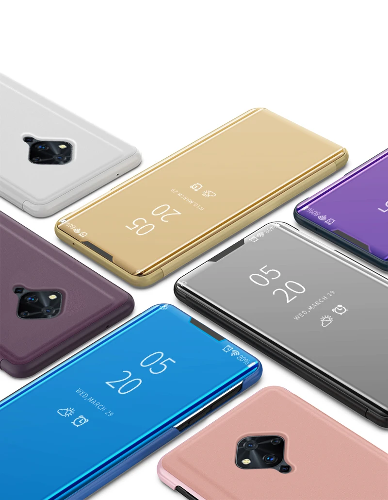 For Vivo V17 Case Clear Smart View Leather 360 Flip Stand Cover Case For Vivo V 17 Pro Neo Y19 S5 S1 Pro Fundas Shockproof Capas (2)
