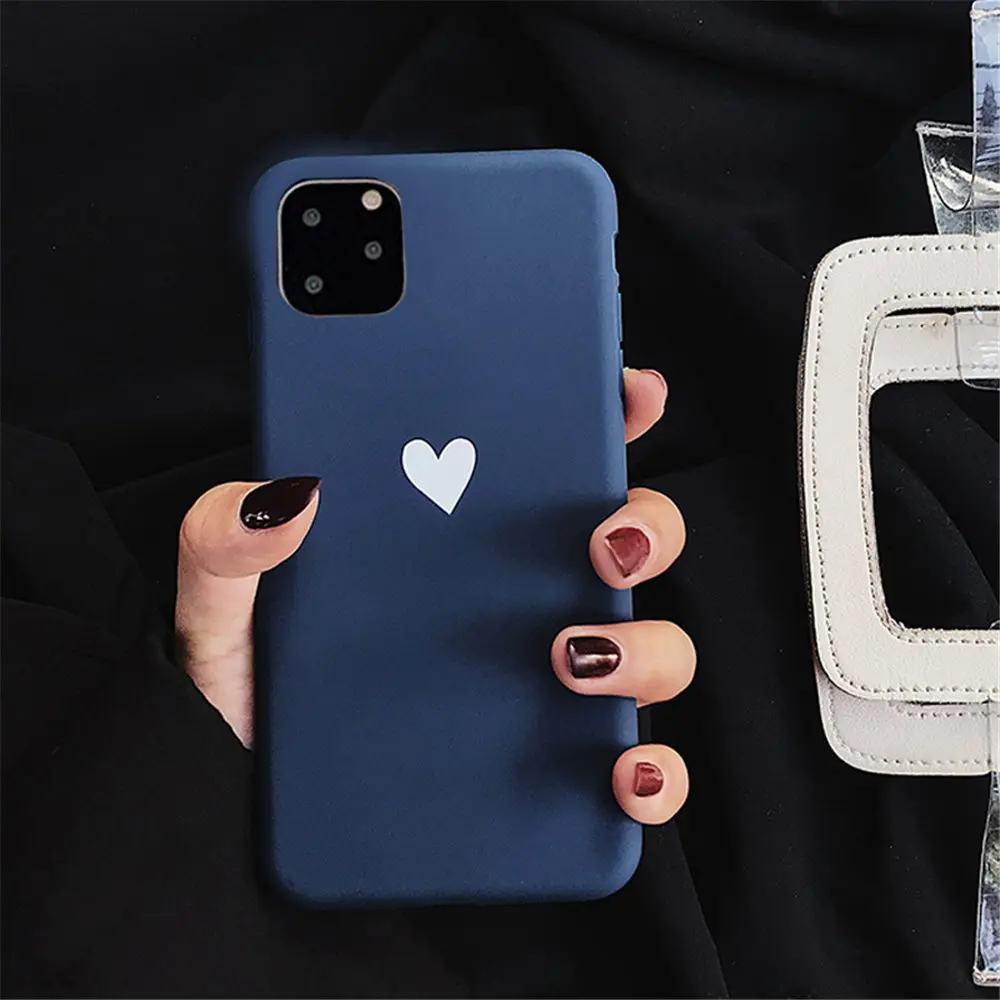 Lovebay Любовь Сердце Силиконовый чехол для телефона для iPhone 11 Pro 7 8 6 6s Plus X XR XS Max 5 5S SE карамельный цвет оболочка мягкая ТПУ задняя крышка