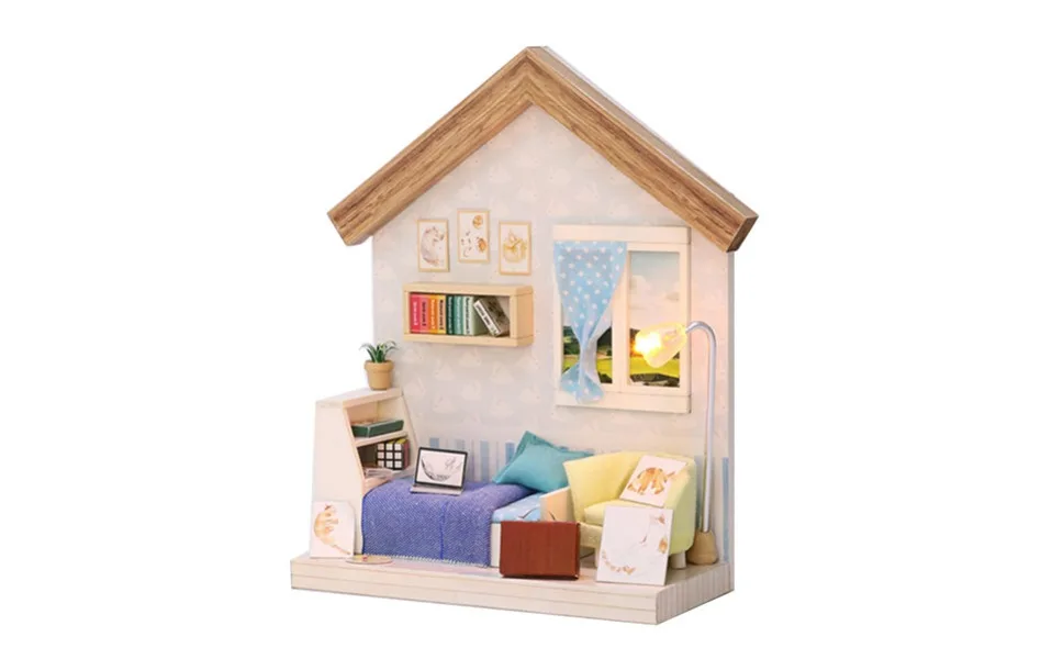 Мини миниатюры для кукольного домика гостиной diy книги для игрушечного домика миниатюрный набор деревянный домик для детской мебели