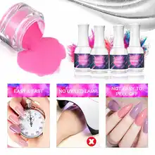 Luckyfine Профессиональный Dip порошок для ногтей цветной набор 8 цветов для ногтей Filenail кисть для украшения прочный натуральный подходит для начинающих