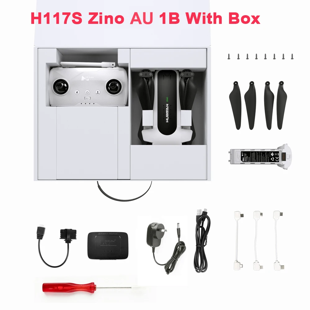 HUBSAN Zino Pro/H117S Zino gps 5G Wi-Fi 4 км 4K с видом от первого лица UHD Drone 3-осевой карданный бесщеточный Радиоуправляемый квадрокоптер Сфера панорама вертолет - Цвет: H117S Zino AU 1B box