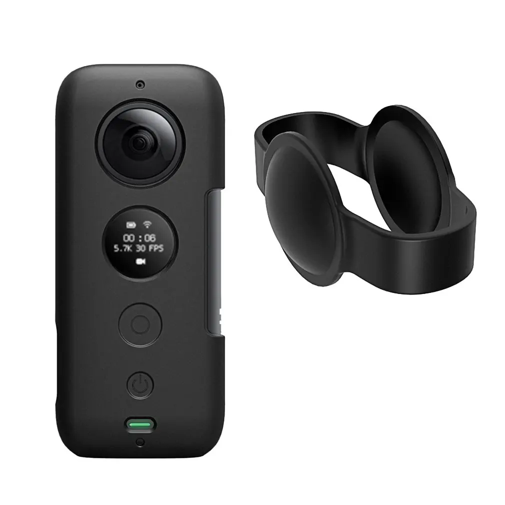 Силиконовый защитный чехол+ крышка объектива для Insta360 One X пылезащитный противоударный защитный чехол набор FPV селфи Комплект для фотосессии