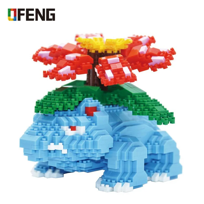

CHAKRA 6606 Venusaur Frog Pocket Monster 3D Model 1780pcs DIY Diamond Mini Building Blocks Cartoon Bricks Toy for Children Gifts