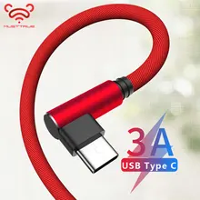 MUSTTRUE USB Cable Type C Cable for Samsung a50 a70 Xiaomi mi9 pro Huawei p30 lite Charging Cable USB-C Mobile Phone Type-c Wire