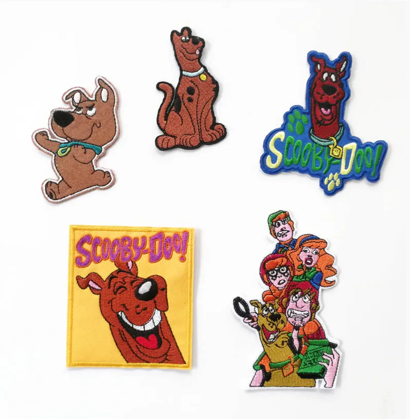 Scooby Doo iron on patches BB kid's badge Cartoon animal Embroidery