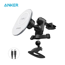 Anker Car Mount Charger for iPhone 13, PowerWave Magnetic Car Charging Mount with 4 ft USB-C Cable, 7.5W for iPhone 12 series