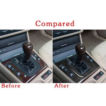 

Carbon Fiber Gear Shift Gearbox Panel Cover Sticker Trim For BMW E46 1998-2005 Car Interior Stickers Decals Accessories