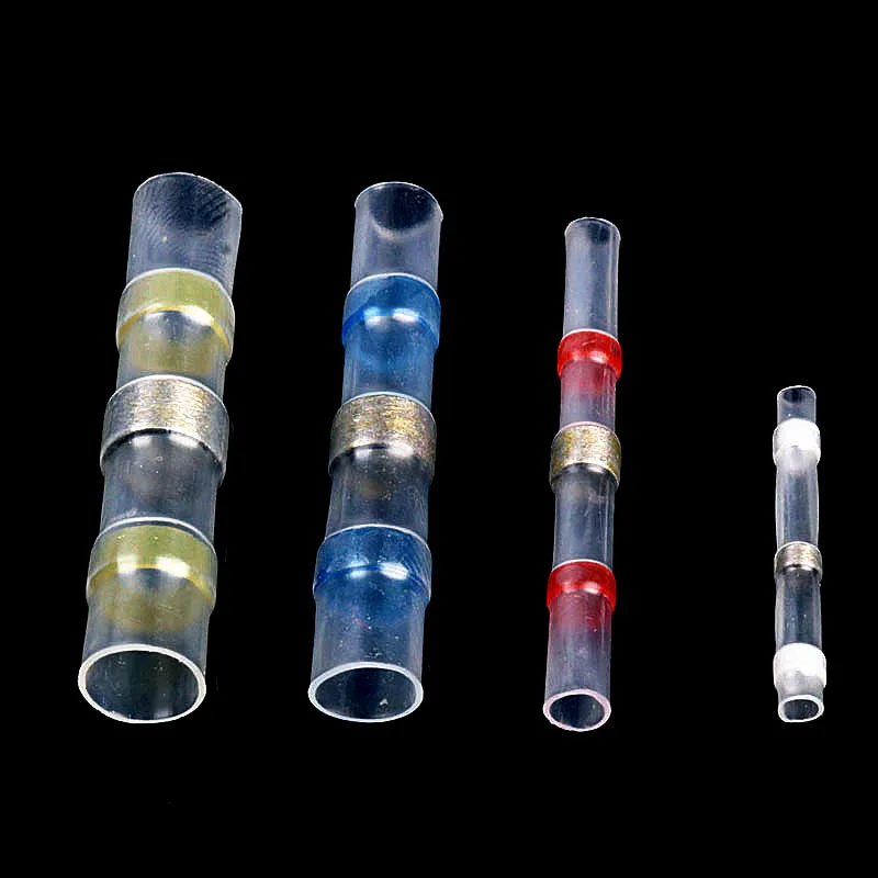 250/75/50/100Pcs Electrical Wire Connectors Insulated Solder Sleeve Tube Heat Shrink Sorder Terminal Waterproof Butt Connectors