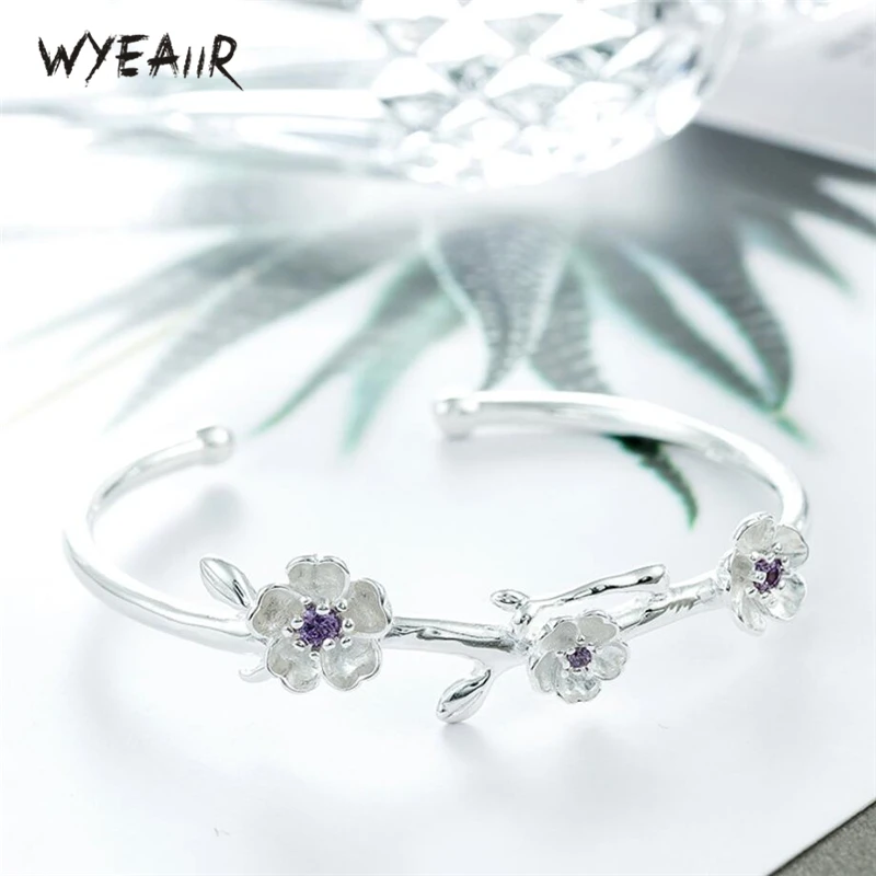 WYEAIIR новый художественный оригинальный три лотоса Цирконий модный серебряный