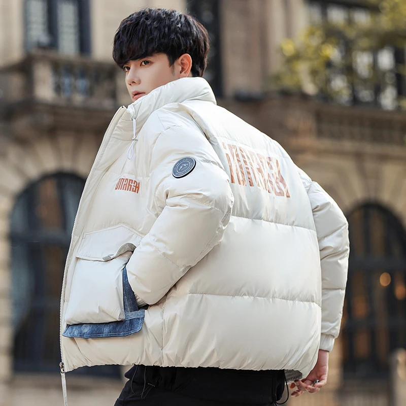 Casual 2023 Winter White Duck Down Jackets Men's Outwear Loose Puffer Coat Outwear Waterproof Thick Warm Down Parkas Top Clothes